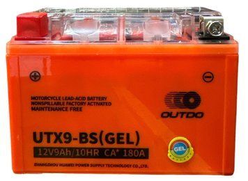 АКБ UTX9-BS (GEL) оранжевый OUTDO 150x85x107 АХ -- 3261 фото