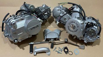 Двигатель DELTA , ALFA , ACTIVE - 125 (механика) алюминиевый цилиндр SILVER АХ -- 1236 фото