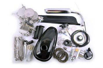 Двигатель велосипедний 80cc (мех. сиртер, бак, ручка гасу, сірка, ланцюг) D-497 фото